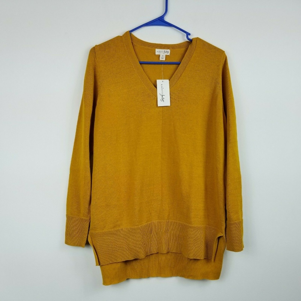 Masion Jules M Golden Poppy V Neck Sweater 5L22